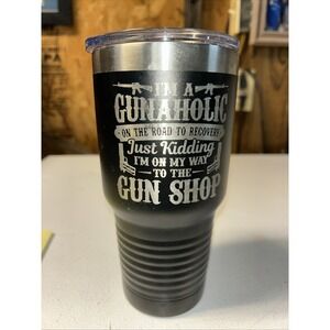 Polar Camel Insulated Black Stainless Steel Cup Gunaholic I'm On Way To Gun Shop